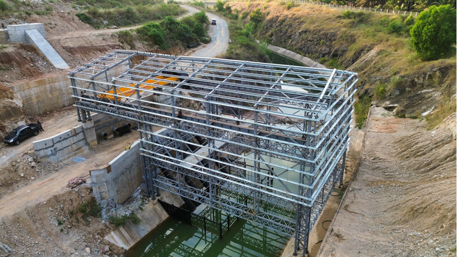 Lift irrigation pump house, Tarikere